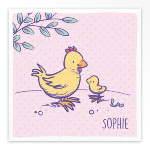 Geboortekaartjes gevouwen 'Lentekriebels'