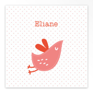 Gevouwen geboortekaartjes 'Lief diertje'