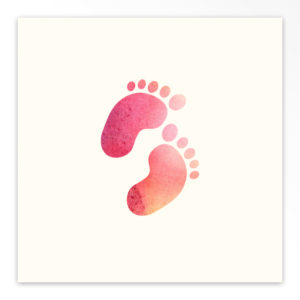 Gevouwen geboortekaartjes 'Moderne Klassieker'