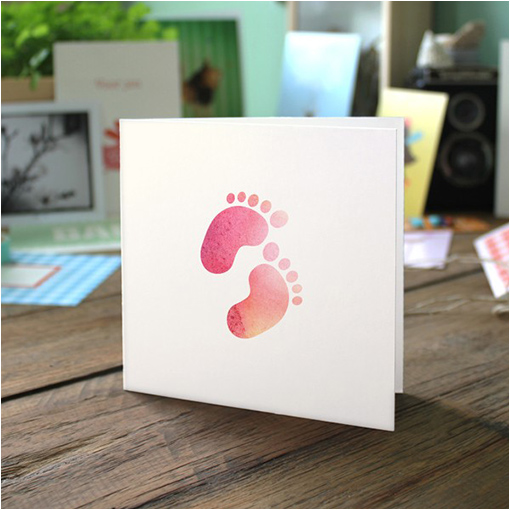 Gevouwen geboortekaartjes 'Moderne Klassieker' - Afbeelding 2