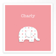 Gevouwen geboortekaartjes 'Olijk olifantje'