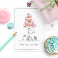 Postkaart 'Gezellige chaos' taart