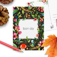 Postkaart 'Hallo herfst' roze