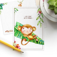 Postkaart 'Apenstreken' chill