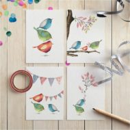 Cadeaukaartjes set van 4 'Eigenwijze fladderaars'