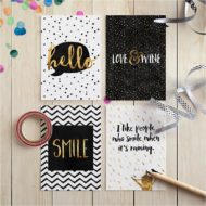 Cadeaukaartjes set van 4 'Goudeerlijk'