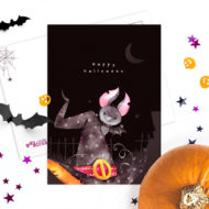 Postkaarten Studio Draak Halloween.