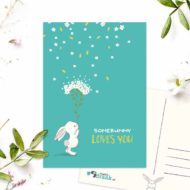 Postkaart 'Karakteristieke konijntjes' bloesem