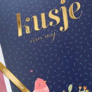 Postkaart foliedruk goud