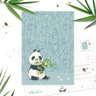 Postkaart 'Panda party' boeket