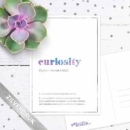 Postkaart 'Mooie woorden' curiosity