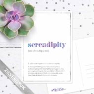 Postkaart 'Mooie woorden' serendipity