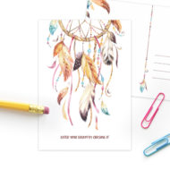 Postkaart 'Vang mijn dromen' catch