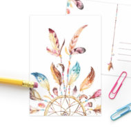 Postkaart 'Vang mijn dromen' boeket