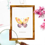 Postkaart 'Vlindervleugels' never hide