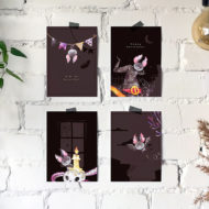 Postkaarten Studio Draak Halloween.