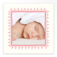 Gevouwen geboortekaartjes 'Simpel en lief'