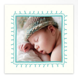 Gevouwen geboortekaartjes 'Simpel en lief'