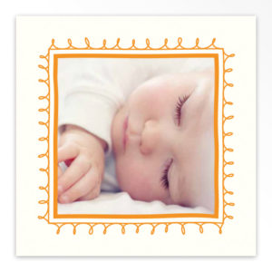 Gevouwen geboortekaartjes 'Simpel en lief'