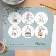 Vel met 6 stickers 'Gezellige chaos'