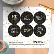 Vel met 6 stickers 'Goudeerlijk'