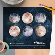 Vel met 6 stickers 'Dansende planeten'