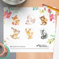 Vel met 6 stickers 'Kus en knuffels'