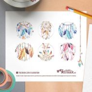 Vel met 6 stickers 'Vang mijn dromen'