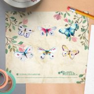 Vel met 6 stickers 'Vlindervlucht'