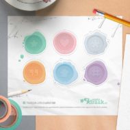 Vel met 6 stickers 'Waanzinnige wax'