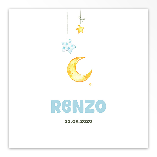 Gevouwen geboortekaartje