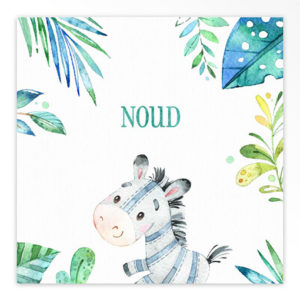 Gevouwen geboortekaartjes 'Jungle bengels'