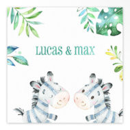 Geboortekaartjes tweeling 'Jungle bengels'