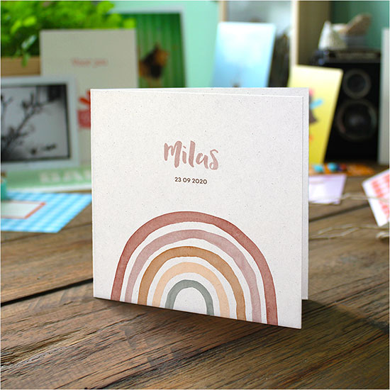 Gevouwen geboortekaartjes 'Klein wonder' - Afbeelding 2