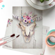 Postkaart 'Stoere koppen' breed