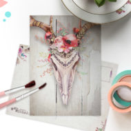 Postkaart 'Stoere koppen' smal