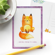 Postkaart 'Vrolijke vriendjes' vos