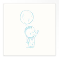 Gevouwen geboortekaartjes 'Vrolijke hummels'