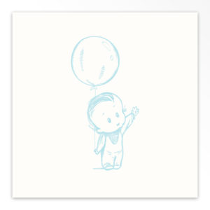 Gevouwen geboortekaartjes 'Vrolijke hummels'