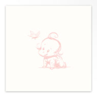 Gevouwen geboortekaartjes 'Vrolijke hummels'