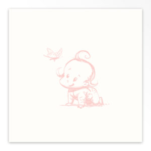 Gevouwen geboortekaartjes 'Vrolijke hummels'