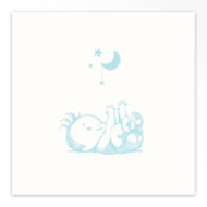 Gevouwen geboortekaartjes 'Vrolijke hummels'