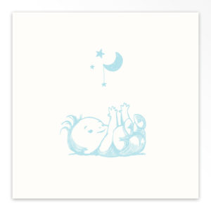 Gevouwen geboortekaartjes 'Vrolijke hummels'