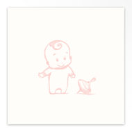 Gevouwen geboortekaartjes 'Vrolijke hummels'