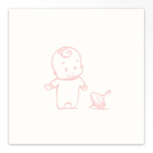 Gevouwen geboortekaartjes 'Vrolijke hummels'