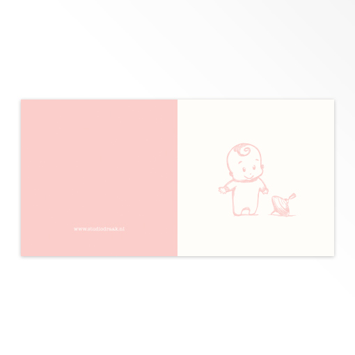 Gevouwen geboortekaartjes 'Vrolijke hummels' - Afbeelding 3