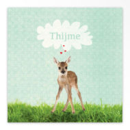 Gevouwen geboortekaartjes 'Wollig en zacht'