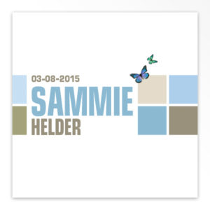 Gevouwen geboortekaartjes 'Zoetigheid'