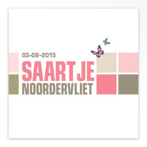 Gevouwen geboortekaartjes 'Zoetigheid'