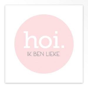 Gevouwen geboortekaartjes 'Zoet en Simpel'